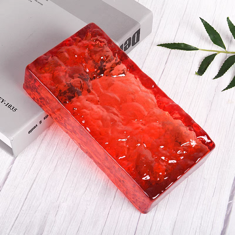 บล็อกแก้ว TIMELESS TILES รุ่น ICE 20X10X5 ซม. สีแดงใส TRANSPARENT REDF
